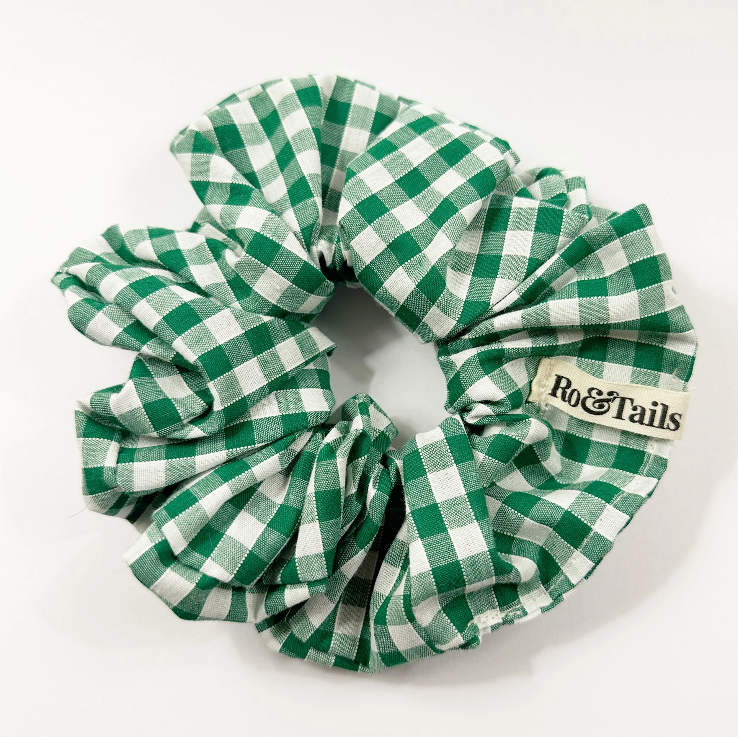 Scrunchie - Green Gingham