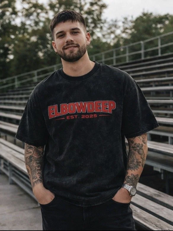 Ace Red Snow Washed Oversized