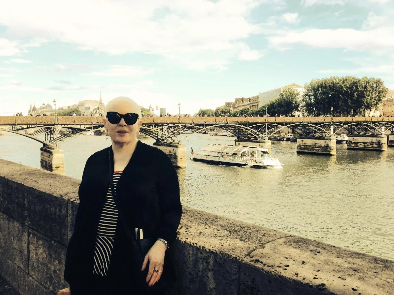 Standing in front of the Seine