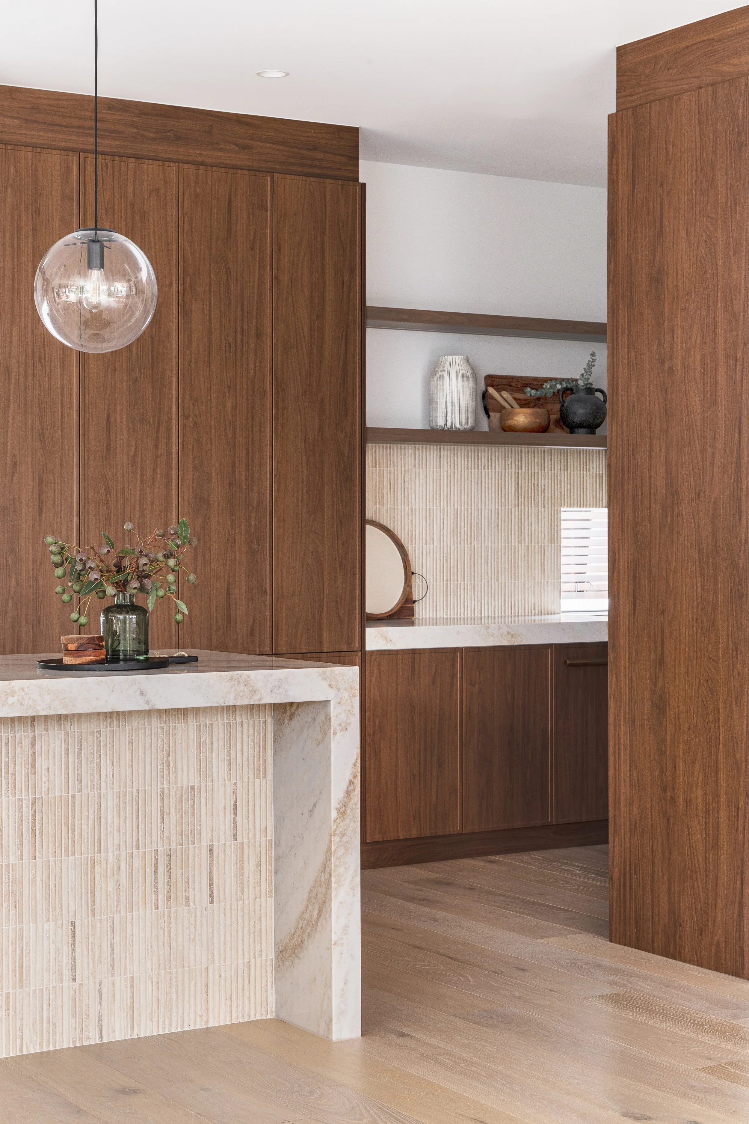 mid-century-modern-walnut-travertine-kitchen-butlers-pantry