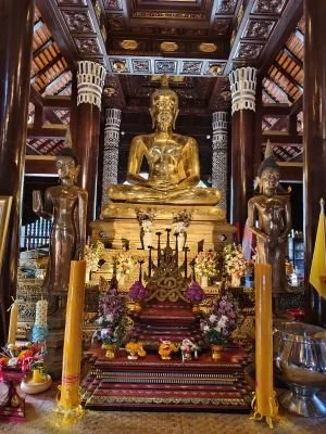Buddha statue in sitting meditation positions