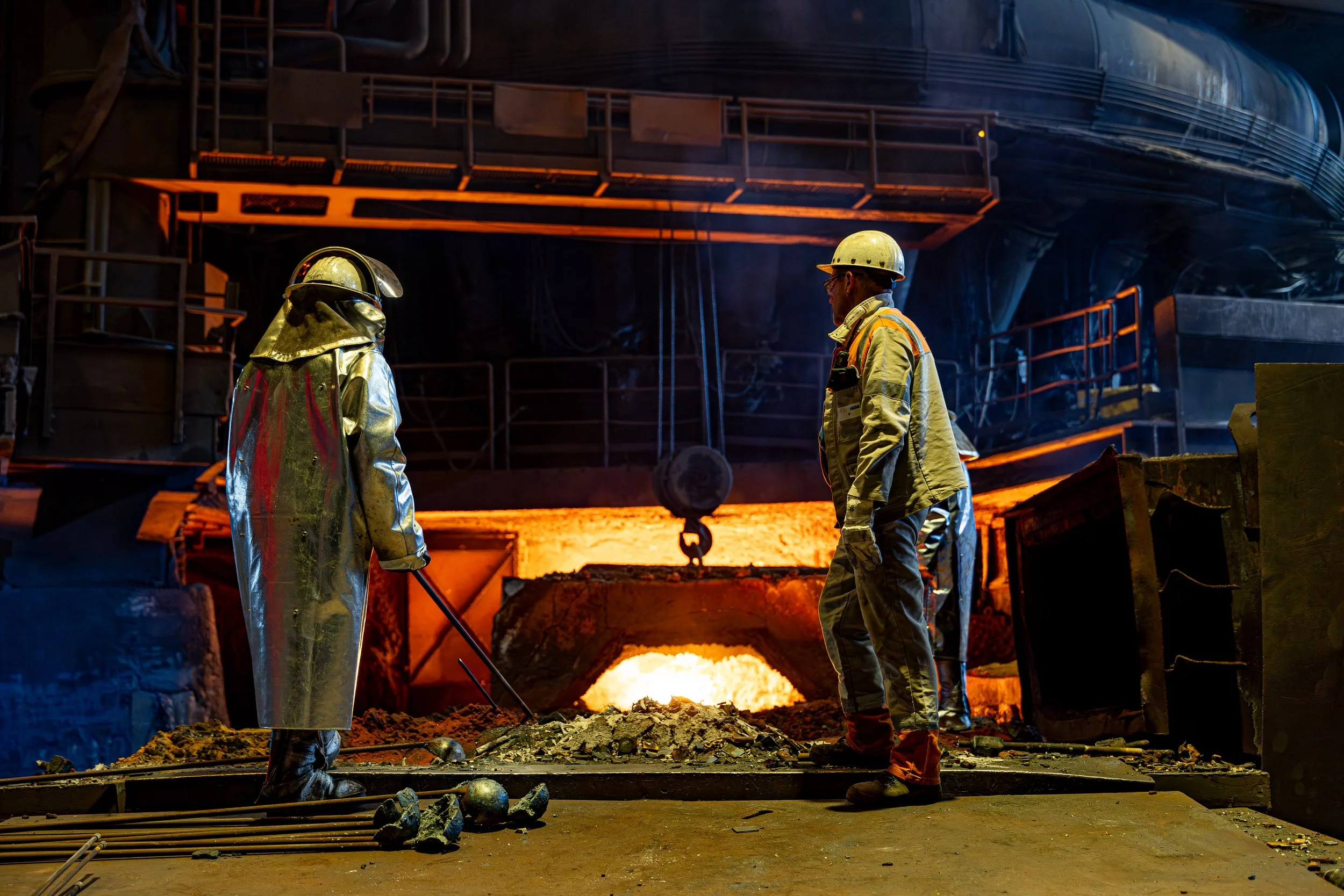 Final tap from blast furnace A at HKM in Duisburg