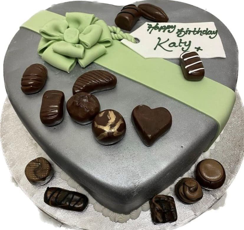 Heart-Shaped Chocolate Box Cake