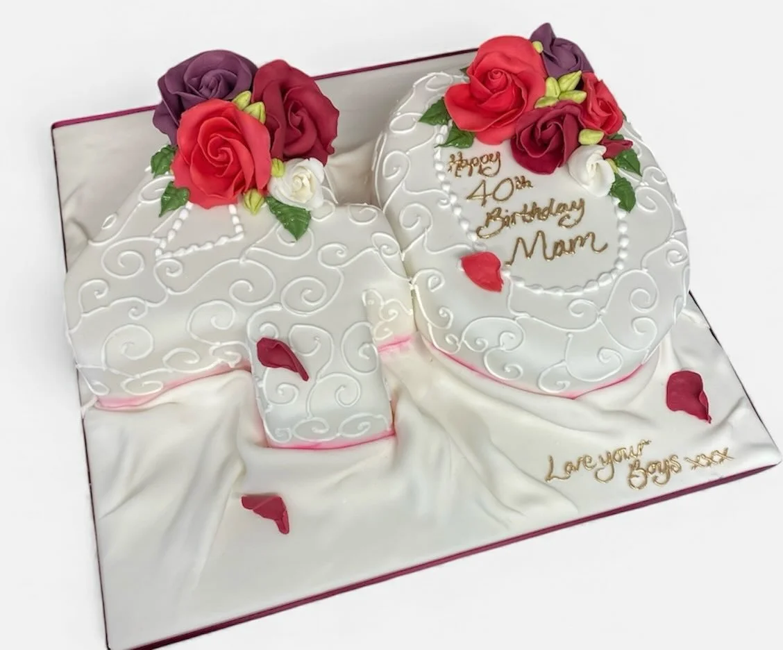 Gorgeous colours for this number forty cake