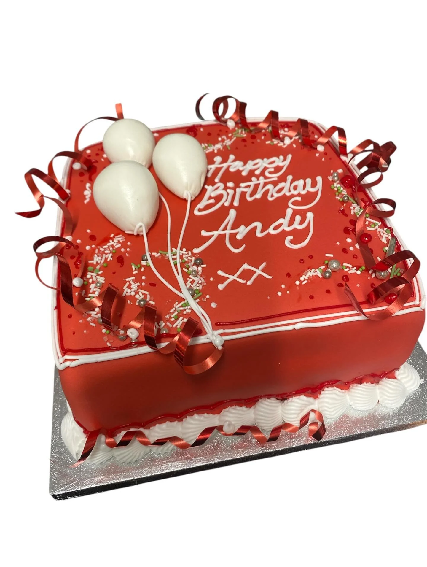 Liverpool supporters balloon themed cake.