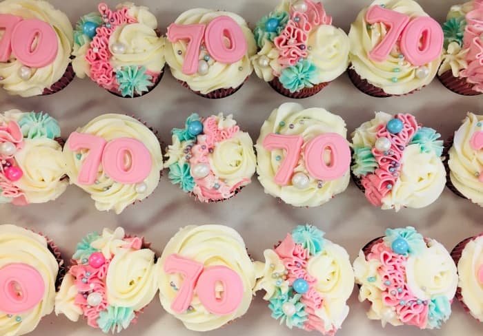 Fancy Birthday Age Cupcakes