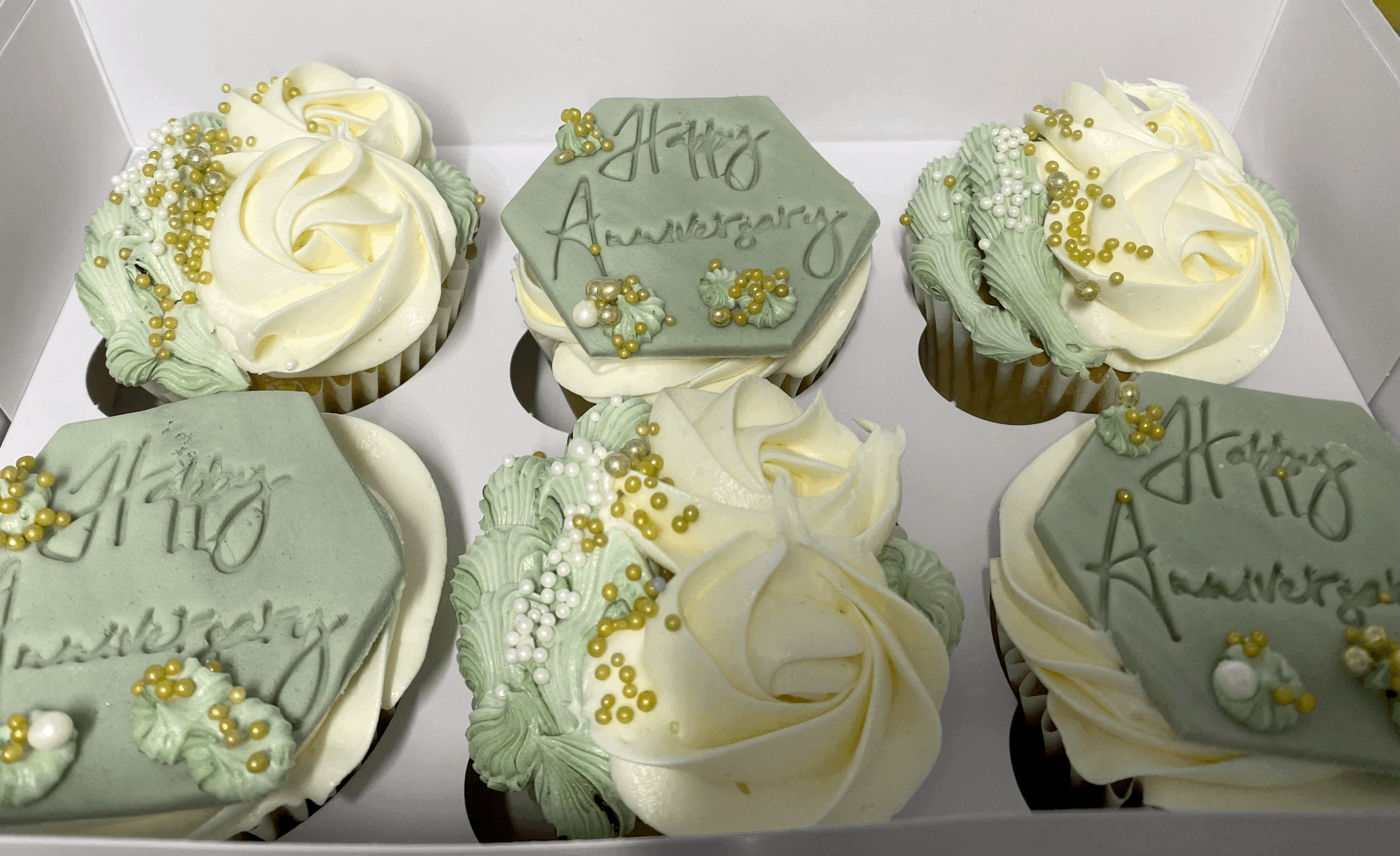 Sage green Cupcakes