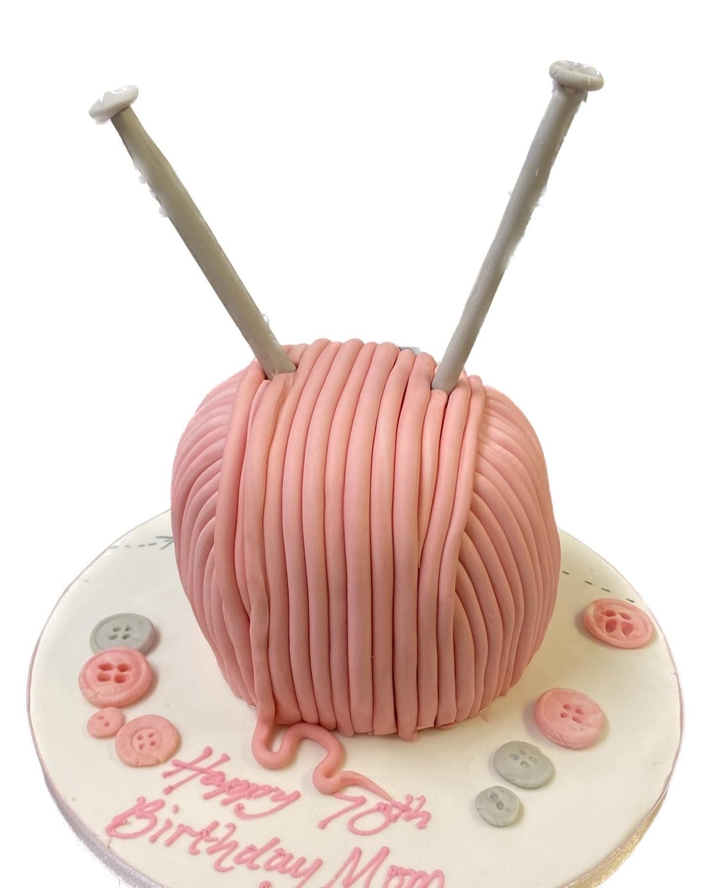 Ball of Wool Knitting Cake