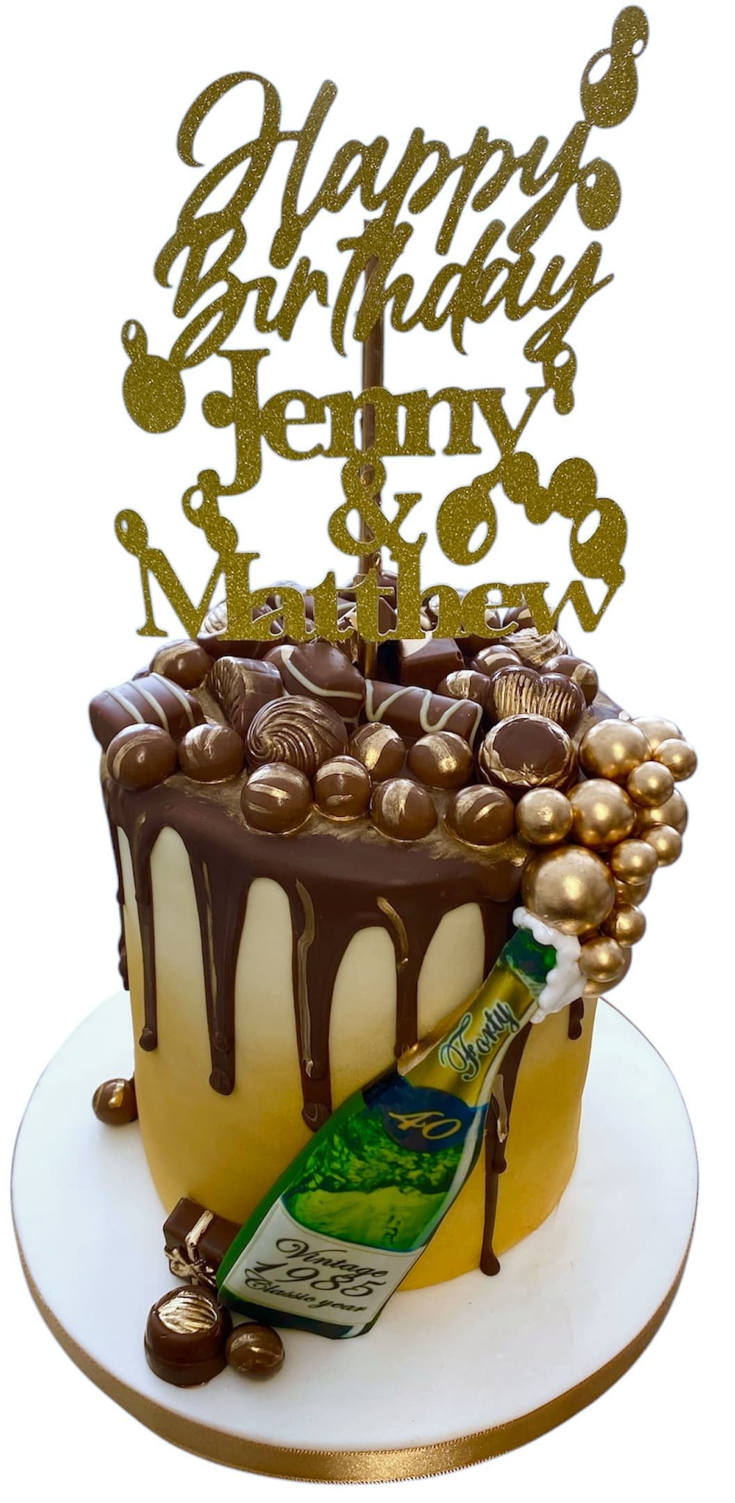 Champagne Pop Tall Cake