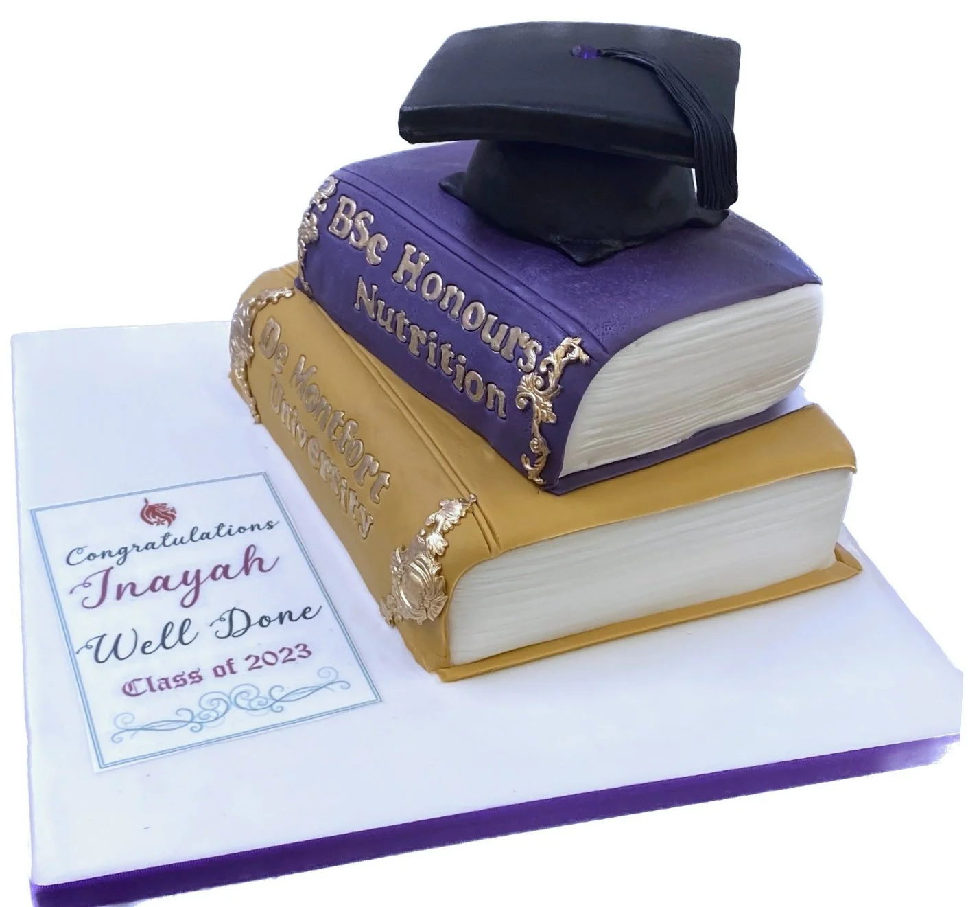 Books Degree Graduation Cake