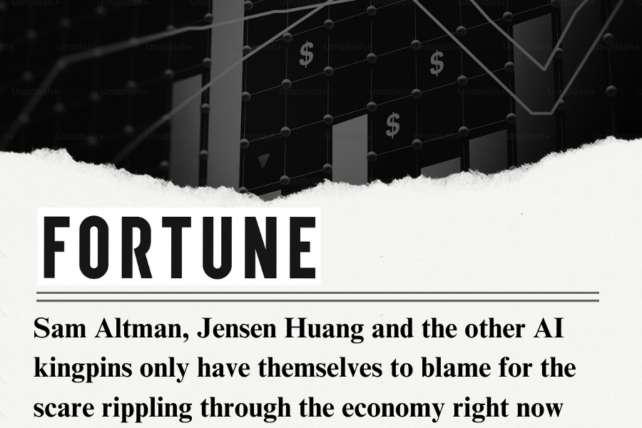 Sam Altman, Jensen Huang and the other AI kingpins only have themselves to blame for the scare rippling through the economy right now