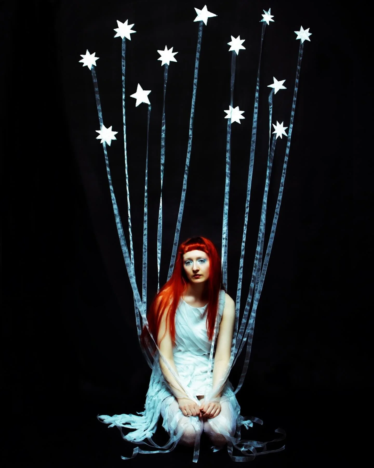 star stuff pondering the stars ⭐️ photography/styling/props/creative direction by me  modelled by the amazing @sineadbuurrage and assisted by the wonderful @daisygb.fcp and @nellamakes ⭐️ @officialgfw @norwichuni_fashioncomms #gfw25 #tagyourtalent #w
