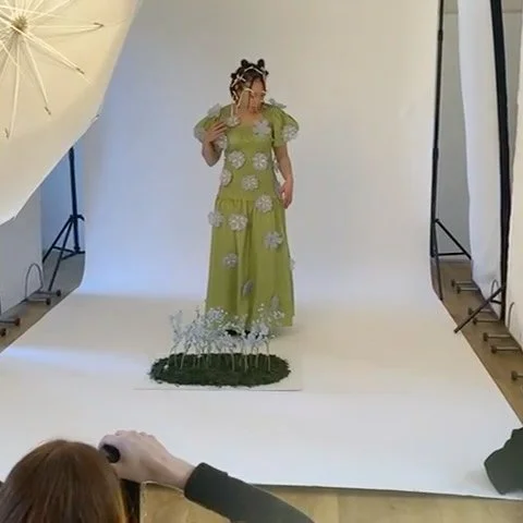 &ldquo;dreaming of blooms&rdquo; bts taken by @daisygb.fcp modelled by @altharmony assisted by @milliecoraliesands @kittybellefashion @mollydpearce @daisygb.fcp flower prop by me 🌸 final pics coming soon&hellip; #gfw25
