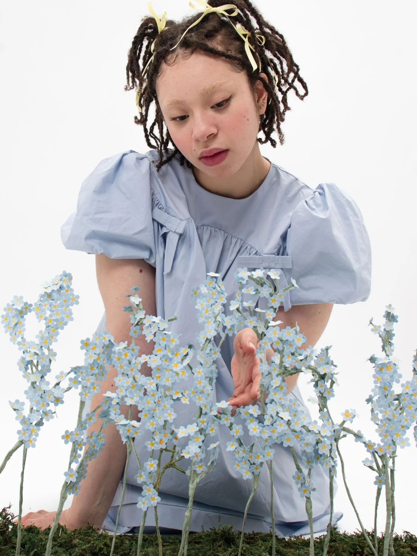 realised i have only posted one image from my &ldquo;dreaming of blooms shoot&rdquo; #nostalgia #throwback the forget me nots were hand made by yours truly, out of wire, fabric and paper. each flower was hand painted and was a crazy long process but 