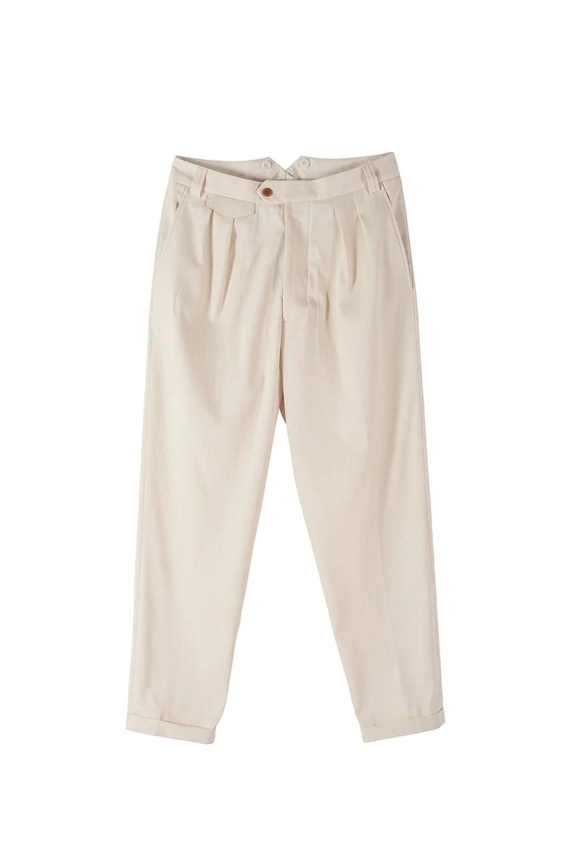 Allison Trousers - Spinato Ecru