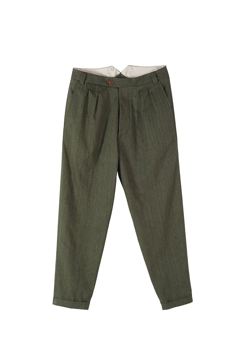 Allison Trousers - Spinato Green