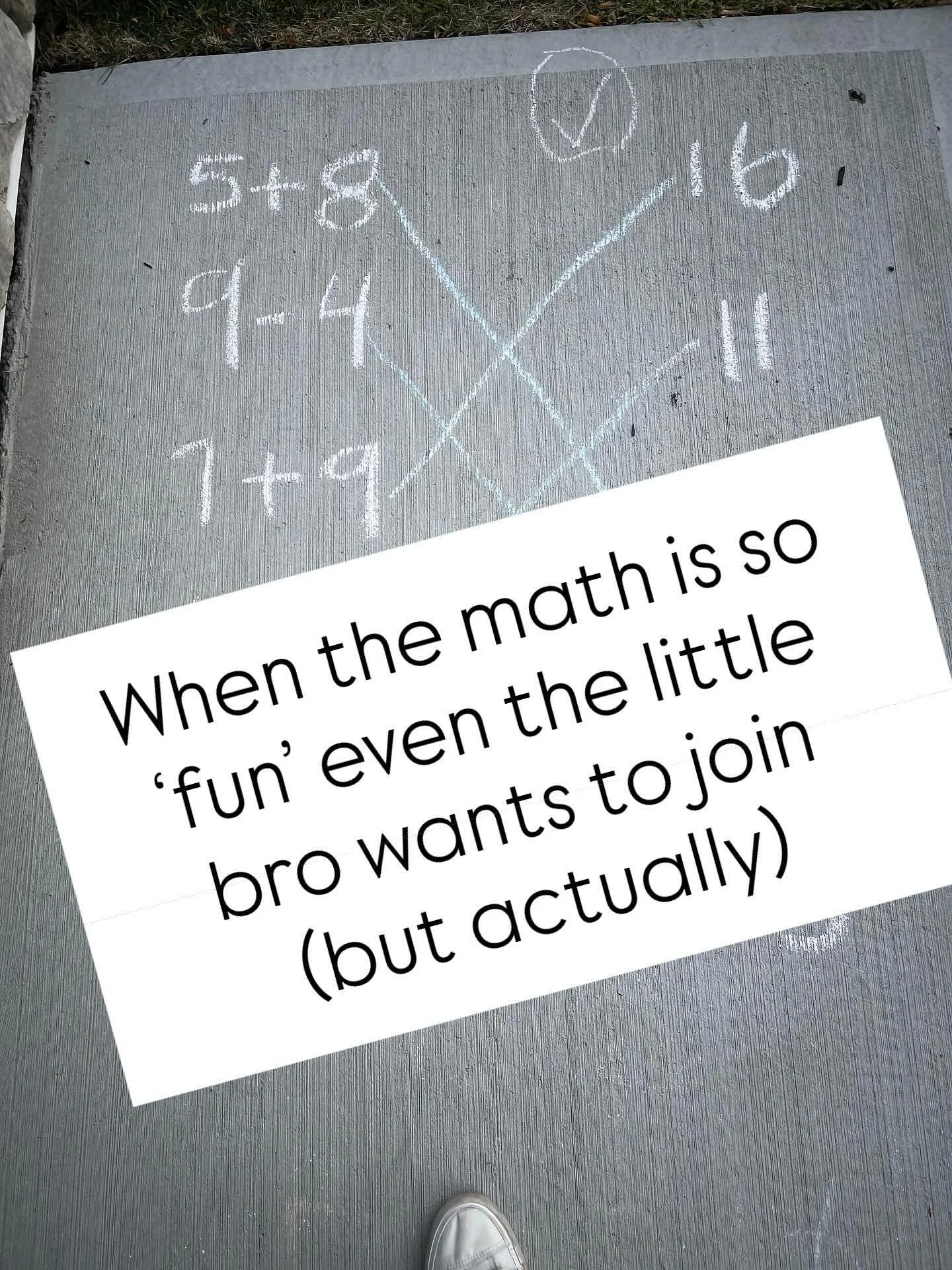 Tonight I had a tutoring session that was so fun, even the little brother was begging to join- I kid you not! 😱

Sometimes the secret ingredient to getting better at math is just making it FUN. 

Endless worksheets? Boring. 😴 

Sidewalk chalk and b
