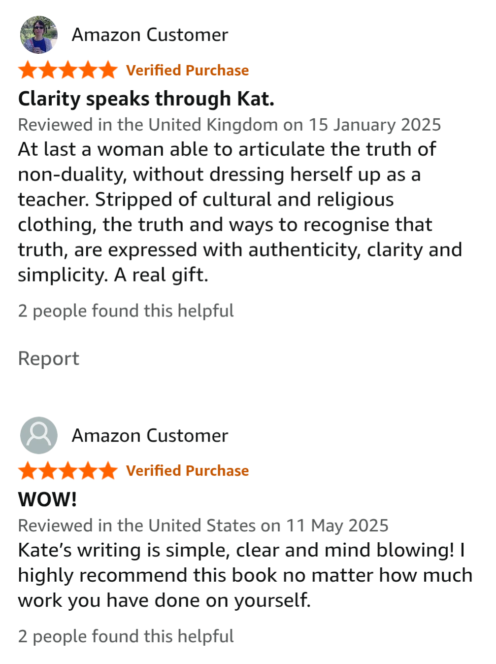 Screenshots of positive Amazon reviews for a book, featuring customer profile pictures, star ratings, review titles, review dates, and comments praising the book's clarity and writing.