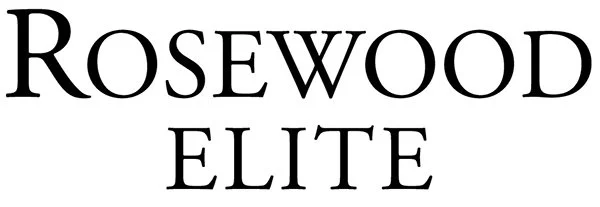 "Rosewood Elite" text in bold serif font on a white background