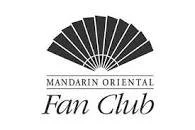 Mandarin Oriental Fan Club logo with stylized fan graphic.
