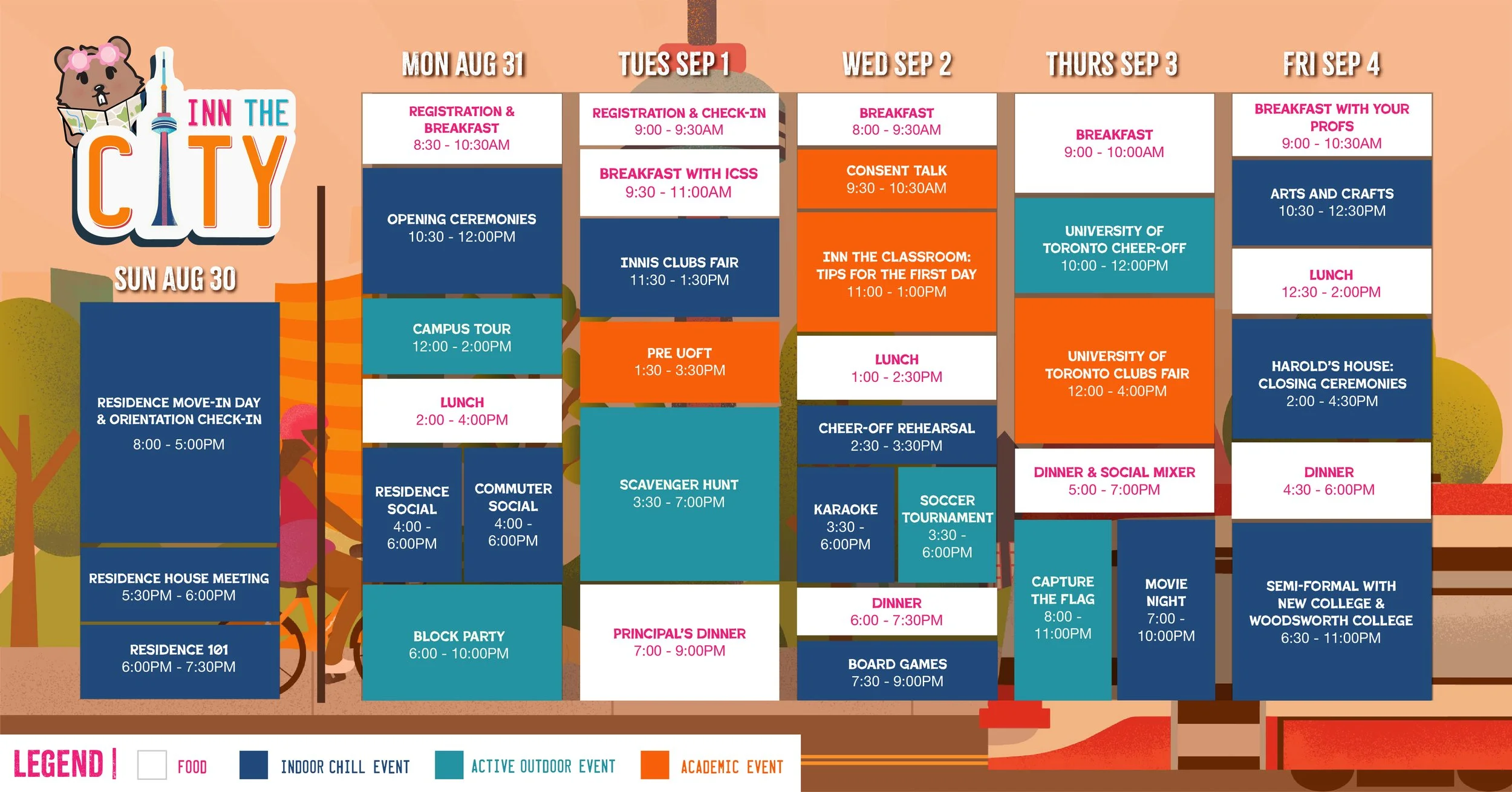 View the complete 2026 Innis Orientation schedule