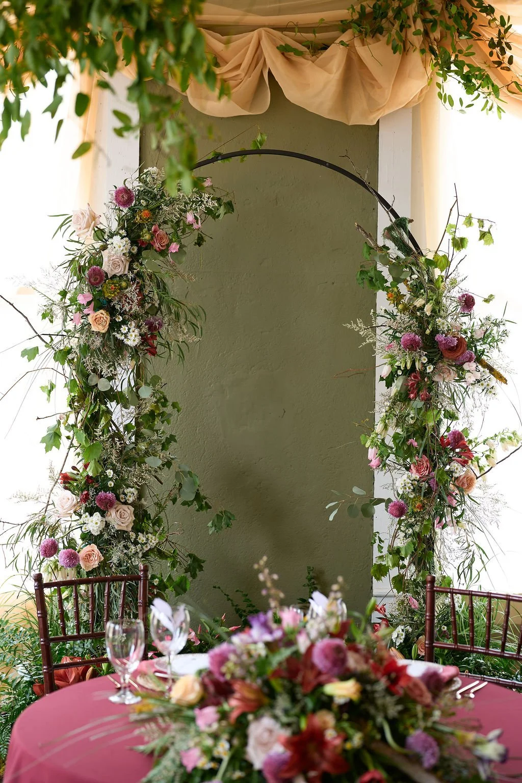 floral archway
