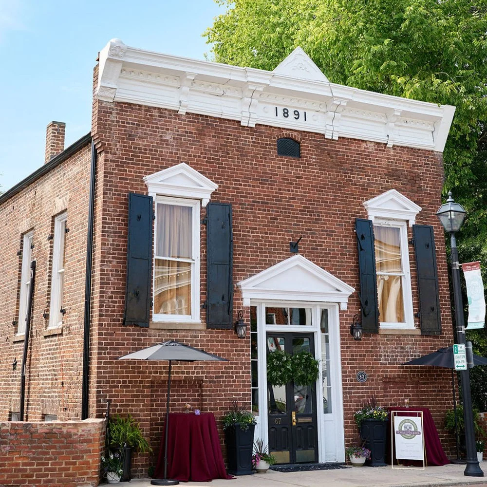 Exterior view of The Yorkville Enquirer set up for an event