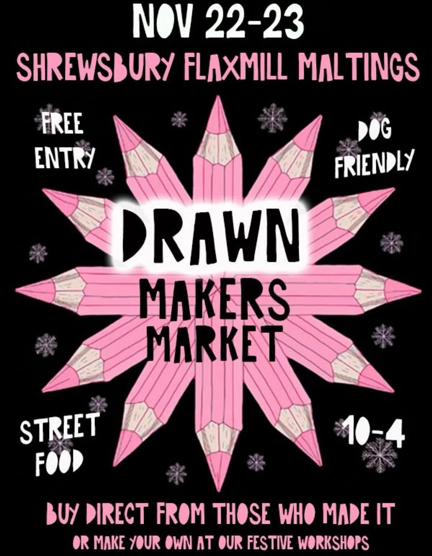 I&rsquo;m delighted to confirm that I&rsquo;ll be at @drawncollective Maker&rsquo;s Market on SUNDAY 23rd Nov. 🤍🐦&zwj;⬛❄️🤩