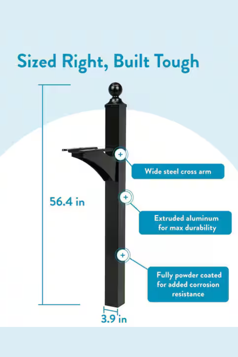 Timeless Mailbox Post Sleeve in Classic Black Details.png