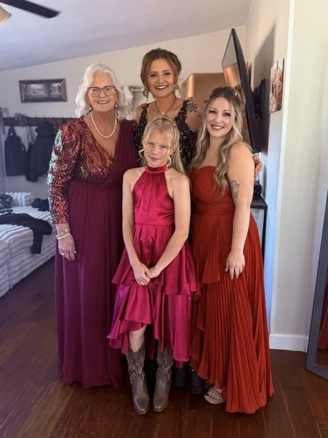 Bride, Mom, Maid of Honor and Jr. Bridesmaid