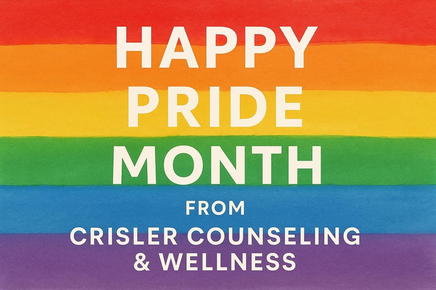 🌈 Happy Pride Month from Crisler Counseling &amp; Wellness! 🏳️&zwj;🌈

It&rsquo;s an honor to hold space for and work alongside the LGBTQIA+ community&mdash;not just this month, but every day. 💛💚💙💜❤️

#PrideMonth #LGBTQIA #MentalHealthMatters #