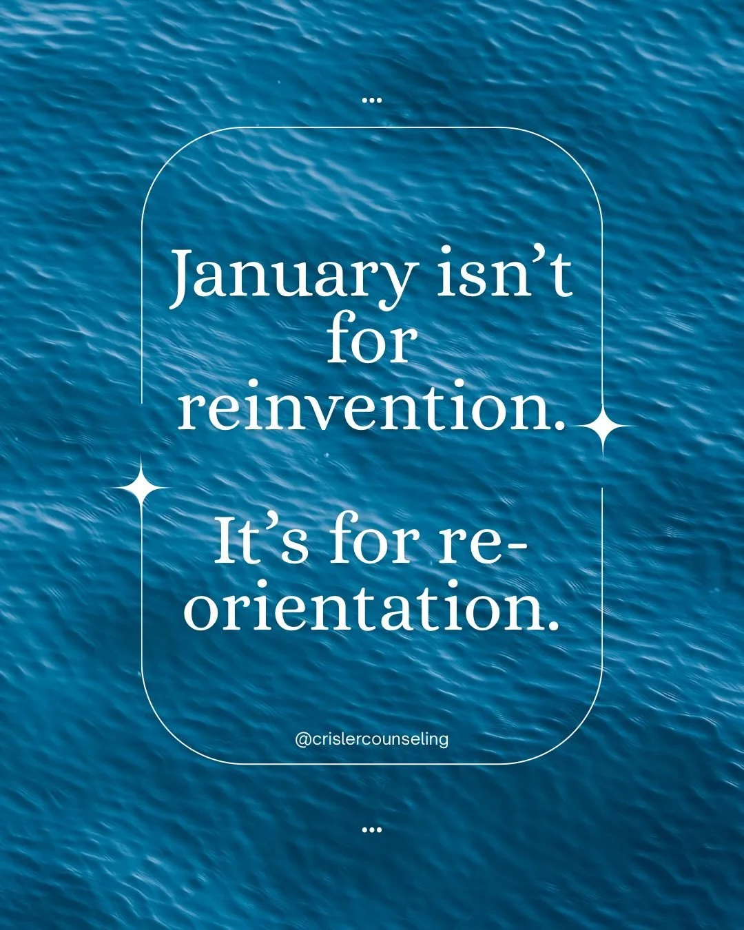 January often carries the message that you should be different by now. More motivated, more disciplined, more put together.

For many people, especially trauma survivors, reinvention is not regulating. It can feel destabilizing rather than supportive