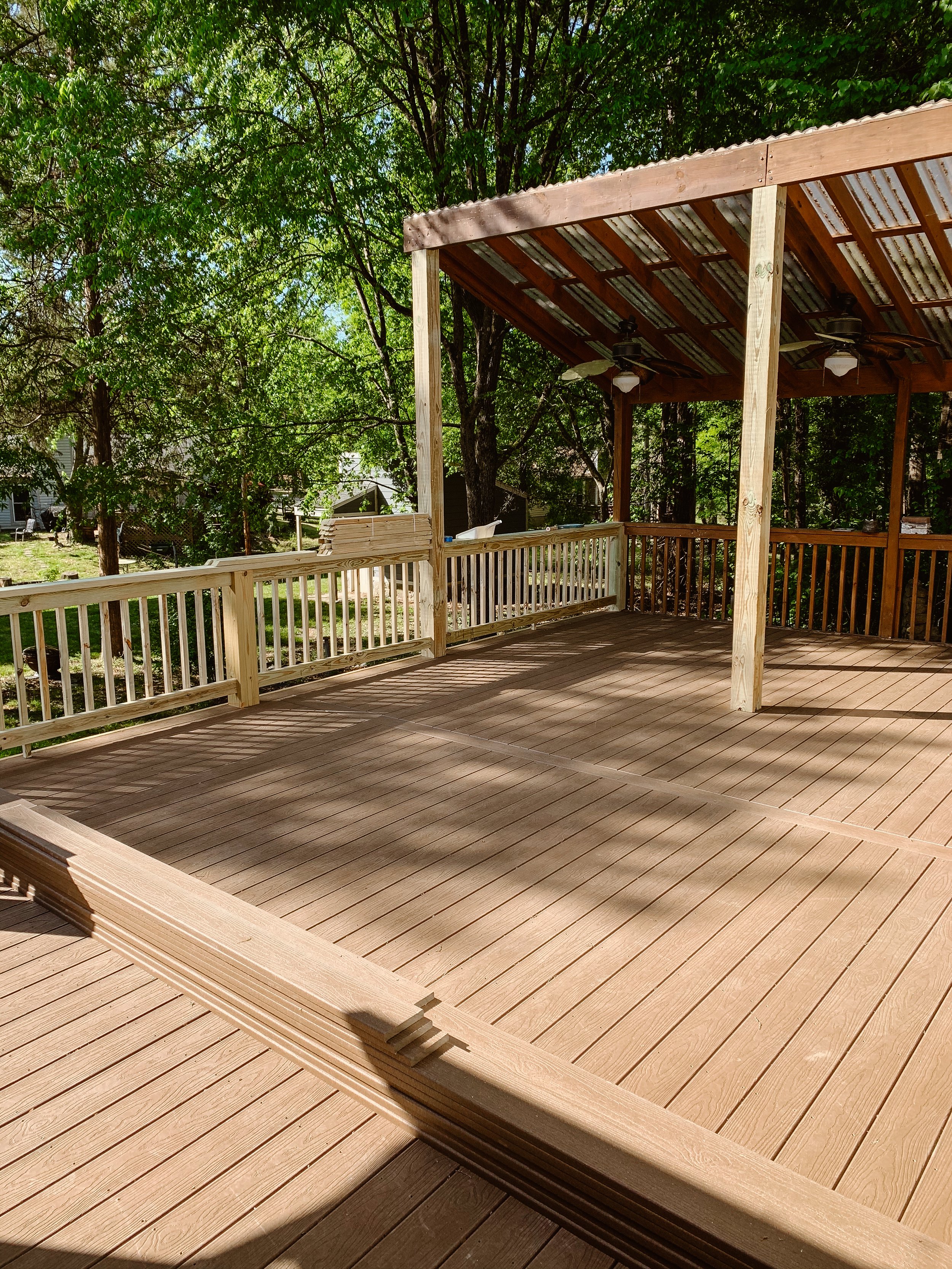 construction crew decks Bryson city