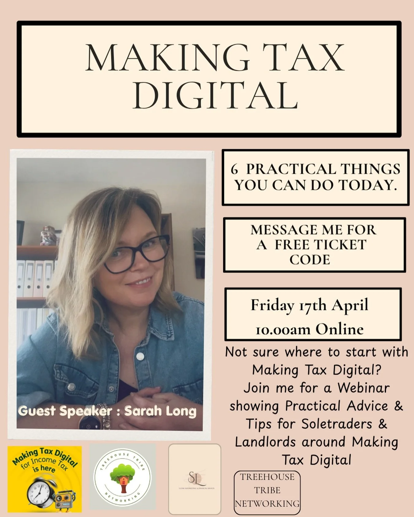 Very excited to be a guest speaker @treehousetribenetworking event next Friday ☕️

I&rsquo;ll be talking all things Making Tax Digital, but in a very practical way, you&rsquo;ll leave with a short list of things that you can do to get yourself starte