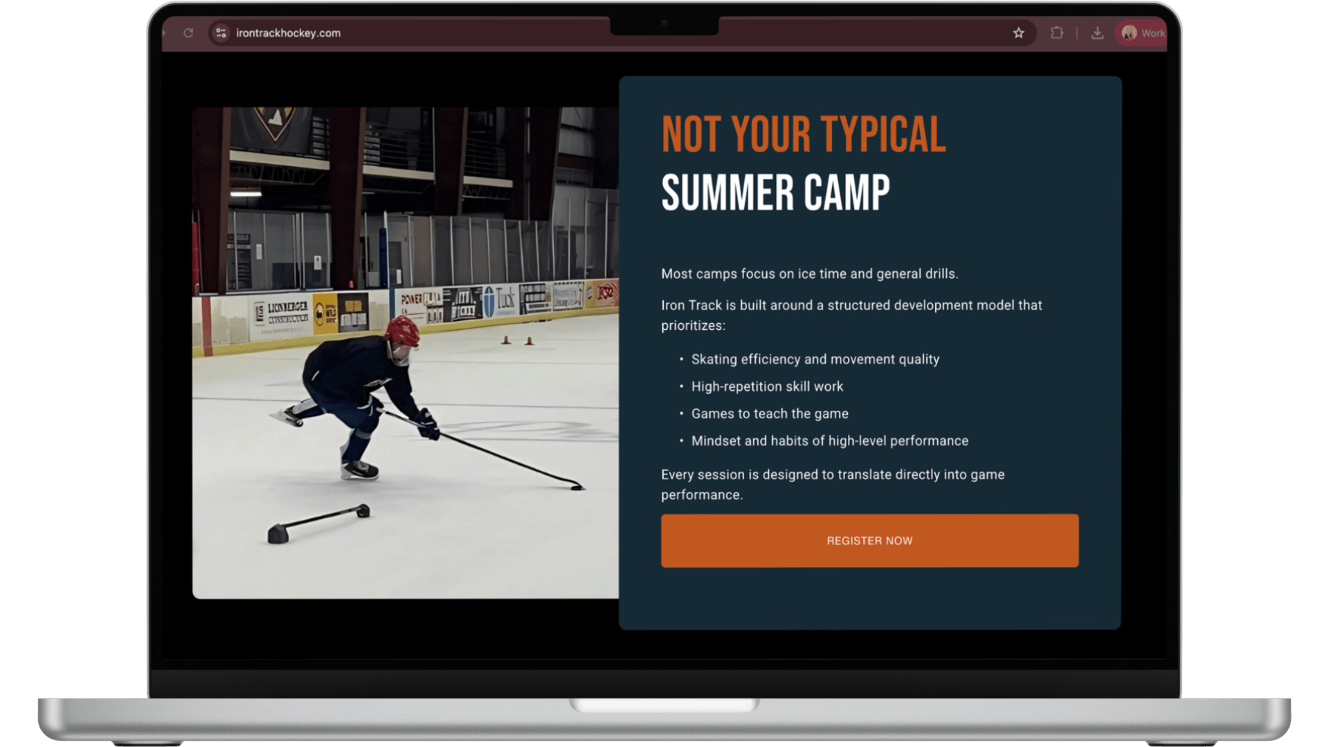 iron track hockey design