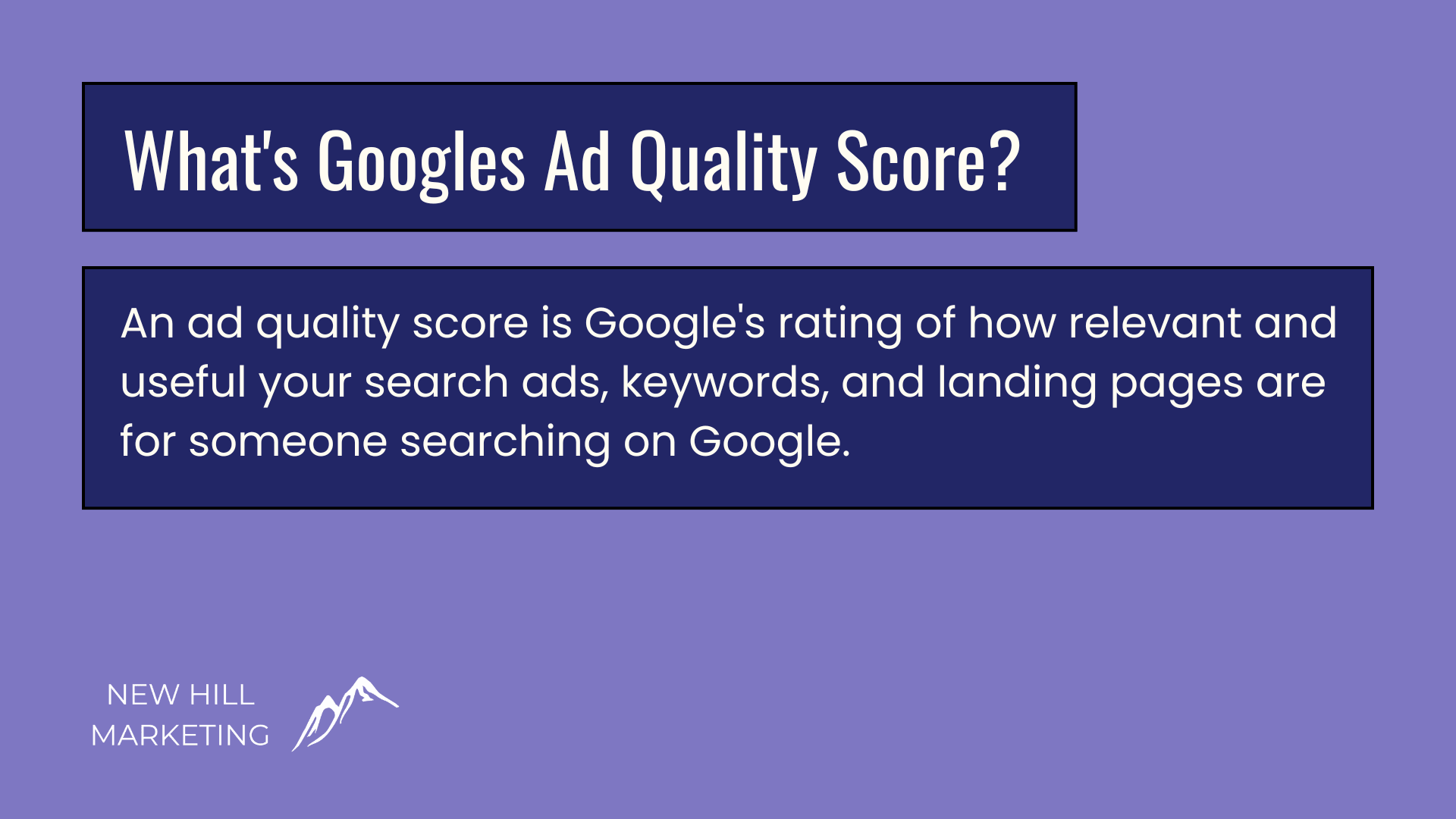 graphic explaining what an ad quality score is