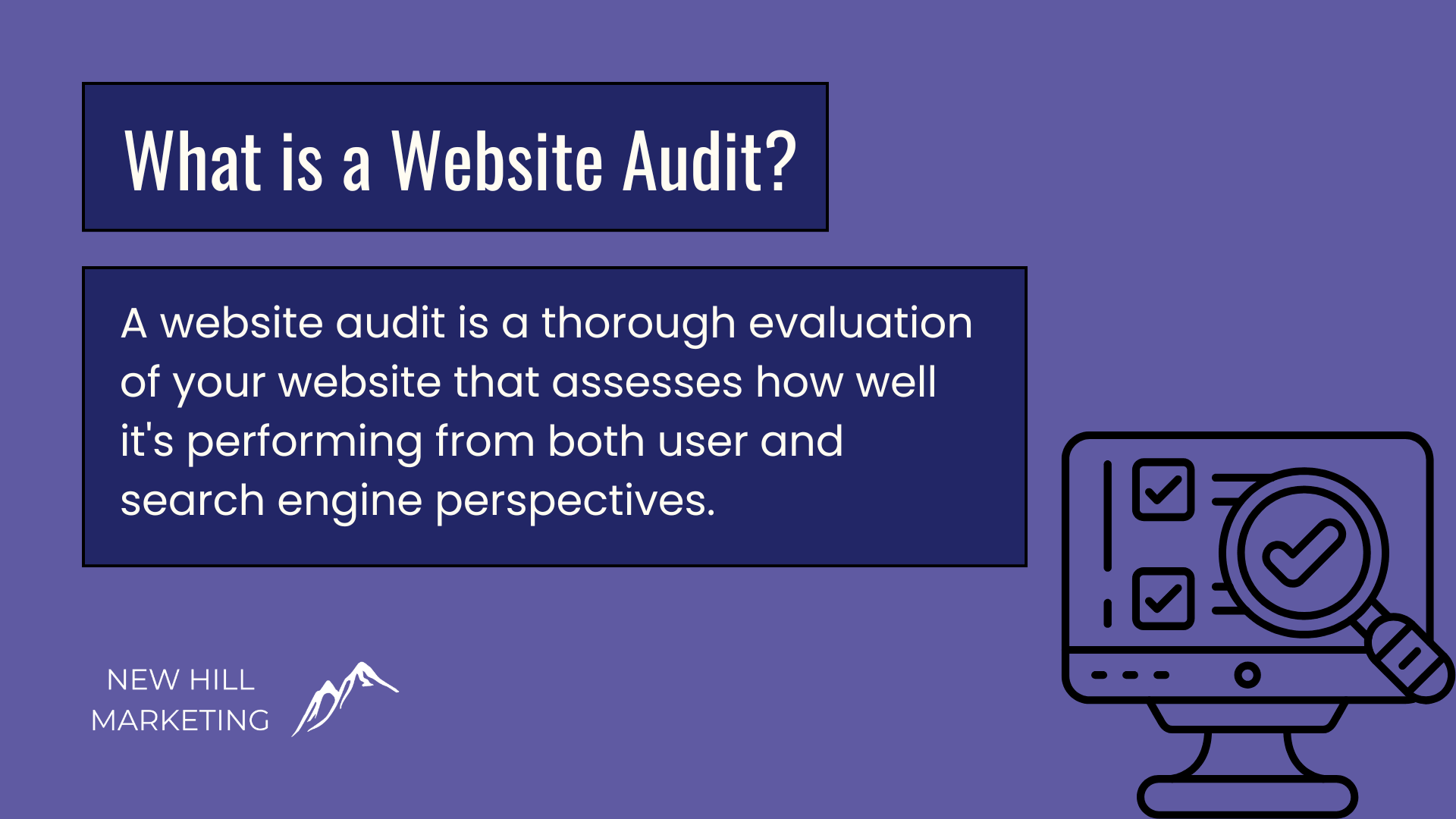 graphic giving the definition of a website audit