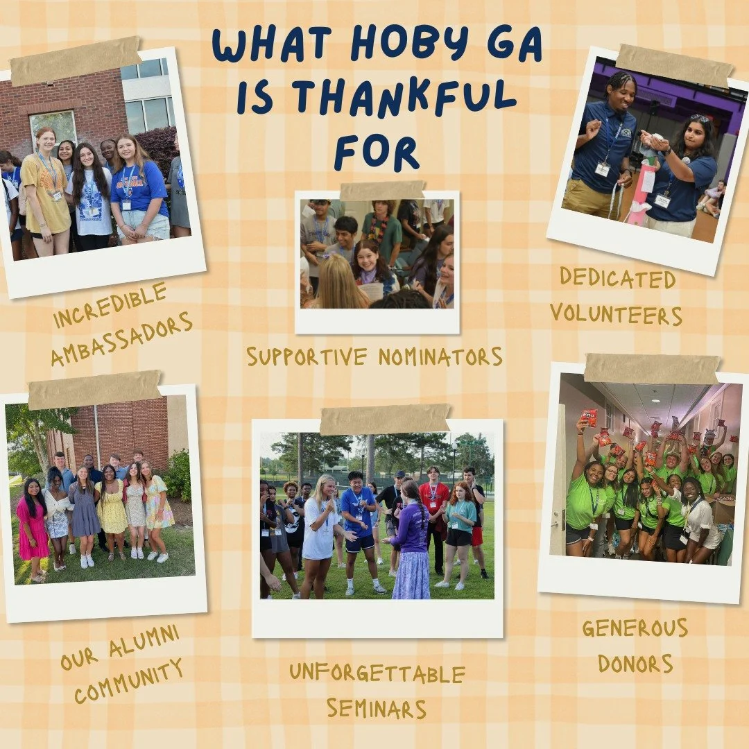This Thanksgiving, Georgia HOBY is feeling extra grateful!

We&rsquo;re thankful for&hellip;
-incredible ambassadors who inspire us every year
-supportive families, schools, and communities who submit nominations 
-dedicated volunteers who make the H