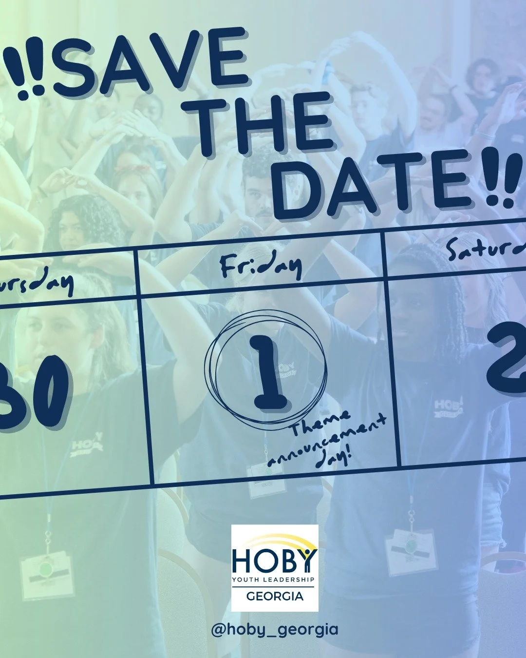 Something BIG is coming to HOBY Georgia 2026. 🌊

We can't say much yet &mdash; but let's just say&hellip; the energy this year has a certain *pull* to it.

Theme announcement in 4 days. Mark your calendar. 👀

#HOBYGeorgia #HOBY2026 #ComingSoon #Cou