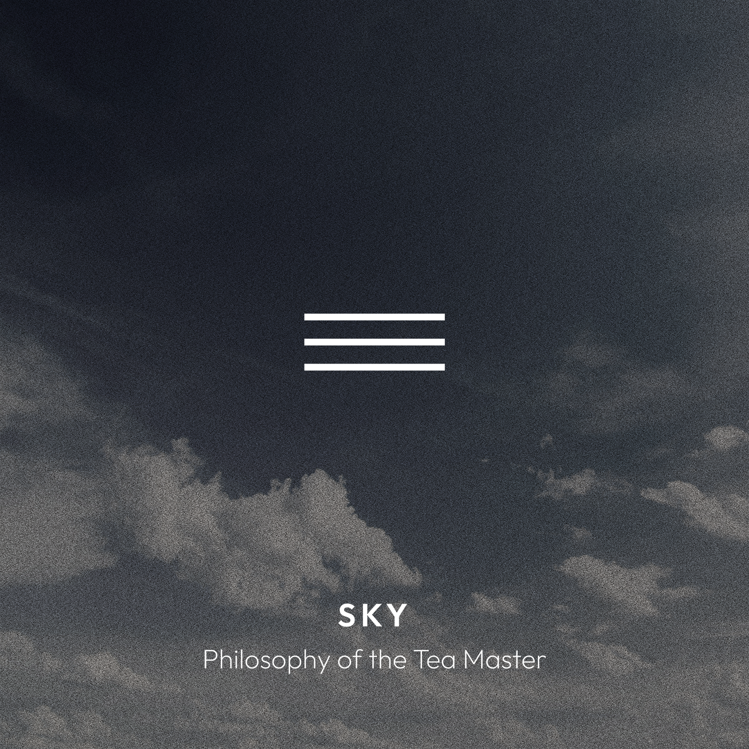 Geon (Heaven/Sky, 乾): overcast sky with layered clouds.