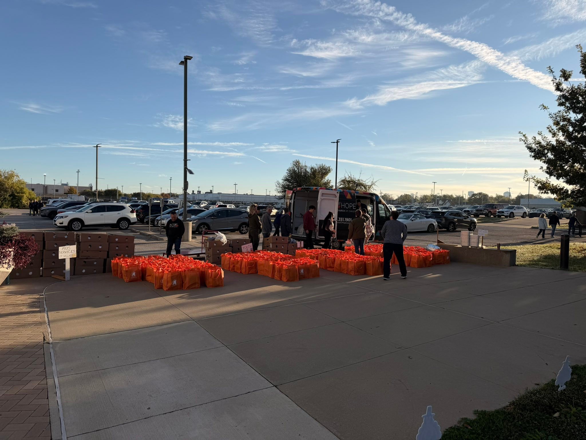It is a glorious day at Cathedral of Hope as we prepare and distribute well over 500 Thanksgiving meals to people in our community. Special thanks to H-E-B who donated $5000 worth of food!