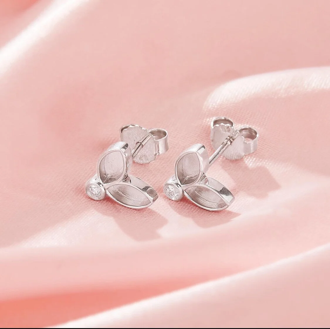 Small Birthstone Petal Earrings