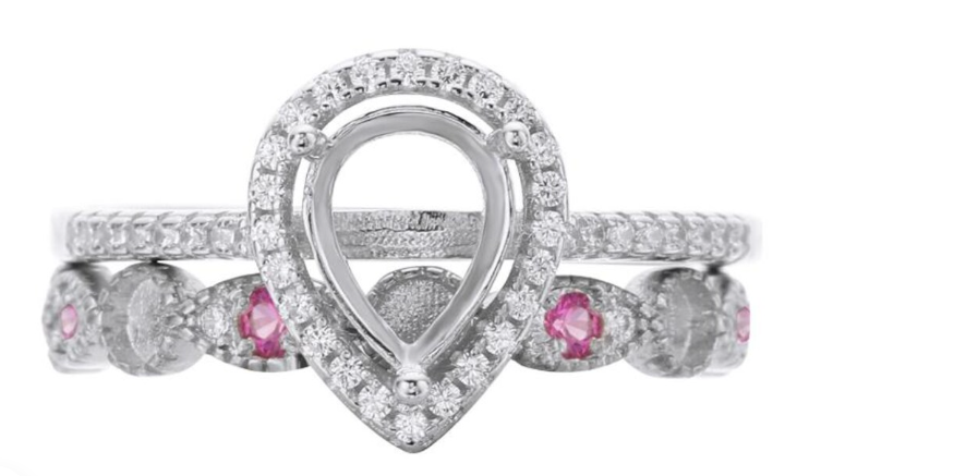 Stackable Pear Birthstone Ring