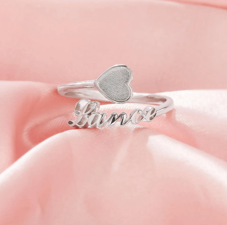 Forever Heart Name Ring