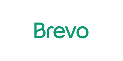 The word "Brevo" in teal text on a black background.