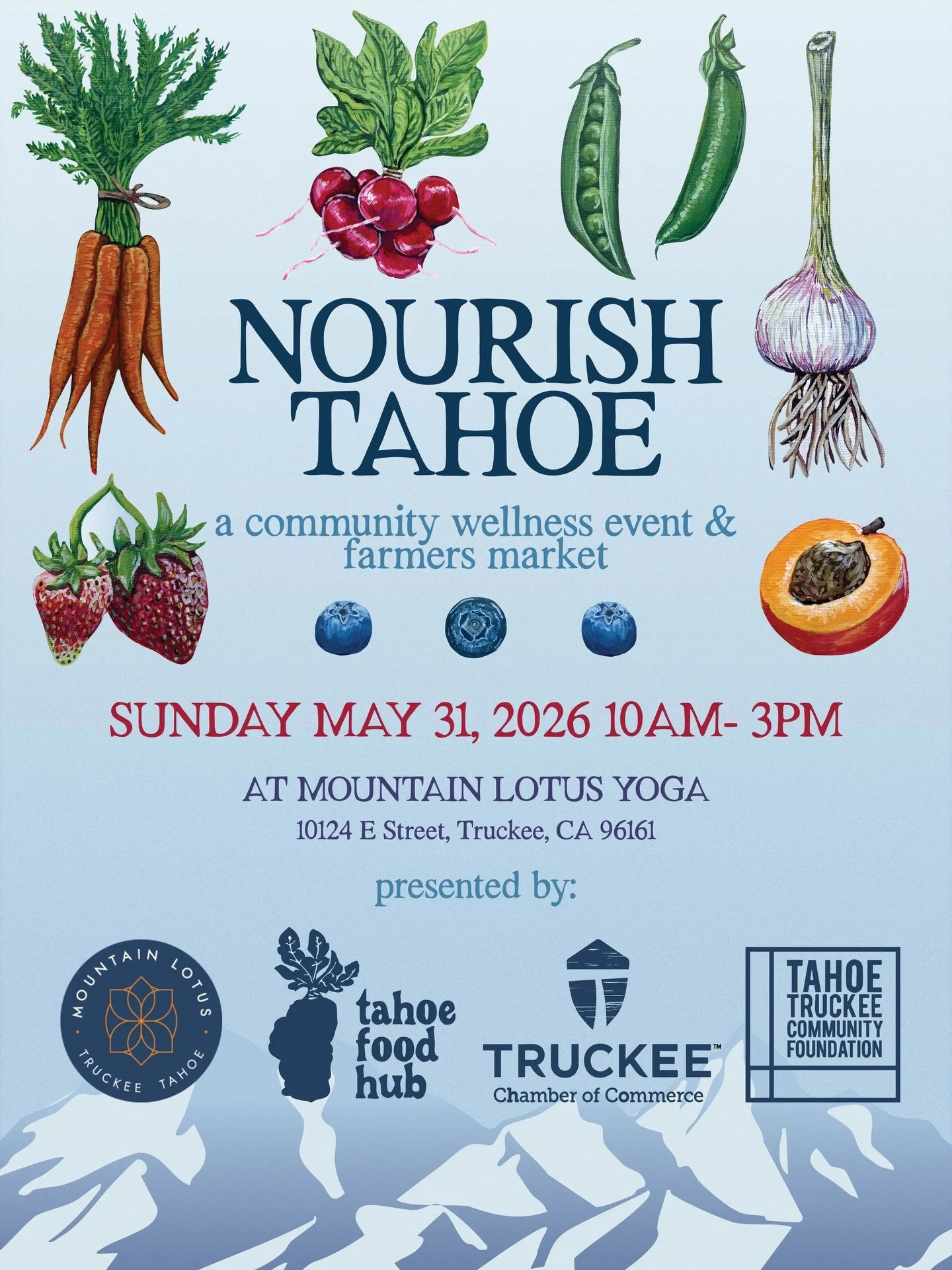 NOURISH TAHOE is a community celebration of local food, wellness, and connection. Hosted by @tahoefoodhub and @mountainlotusyoga , and made possible by the @ttcfgives , this family-friendly event brings together farmers, makers, and community members
