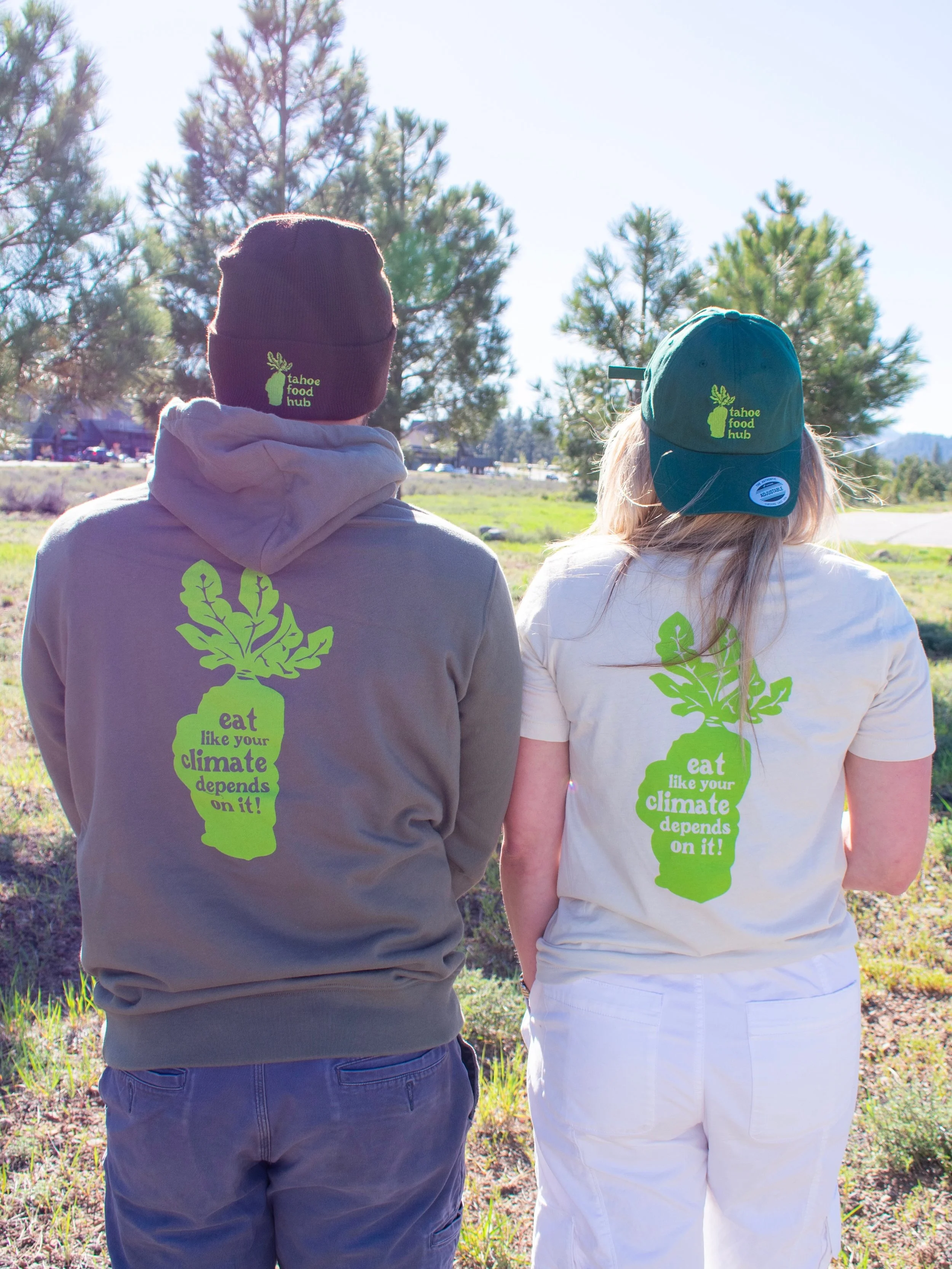 We have merch!🫜💚

We are so happy to announce that you can now rep some Tahoe Food Hub swag in support of local fruit, veggies, + farms! We have t-shirts, hoodies, caps, beanies, and tank tops. Inquire in the Farmacy or add to your online order at 