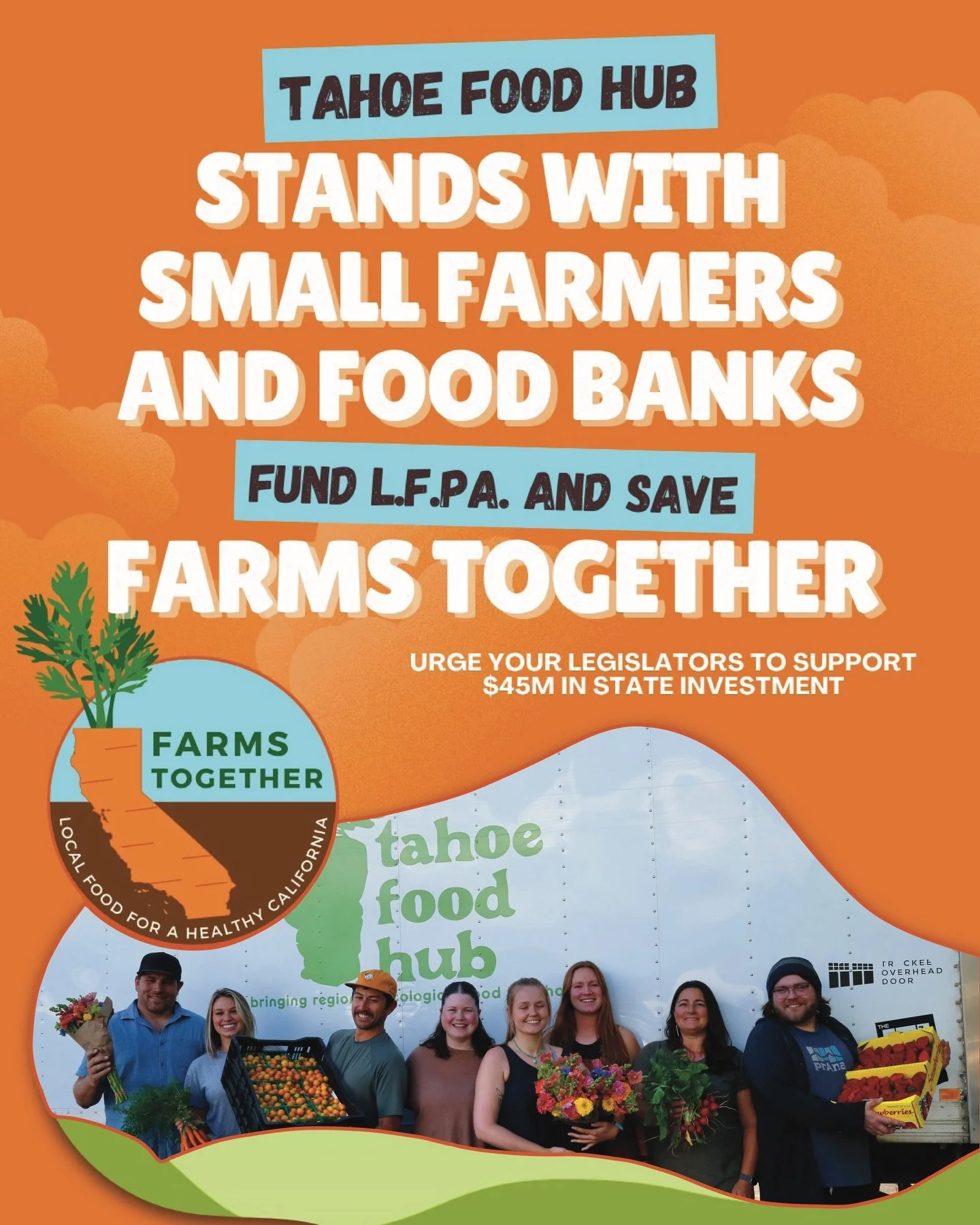 Act now to save small farmers in California! 🌱 🍓 🍊

We need the state of California to fund LFPA, a program that has provided immense support to small farmers, local food systems, and families facing food insecurity.
California lost 10% of its far