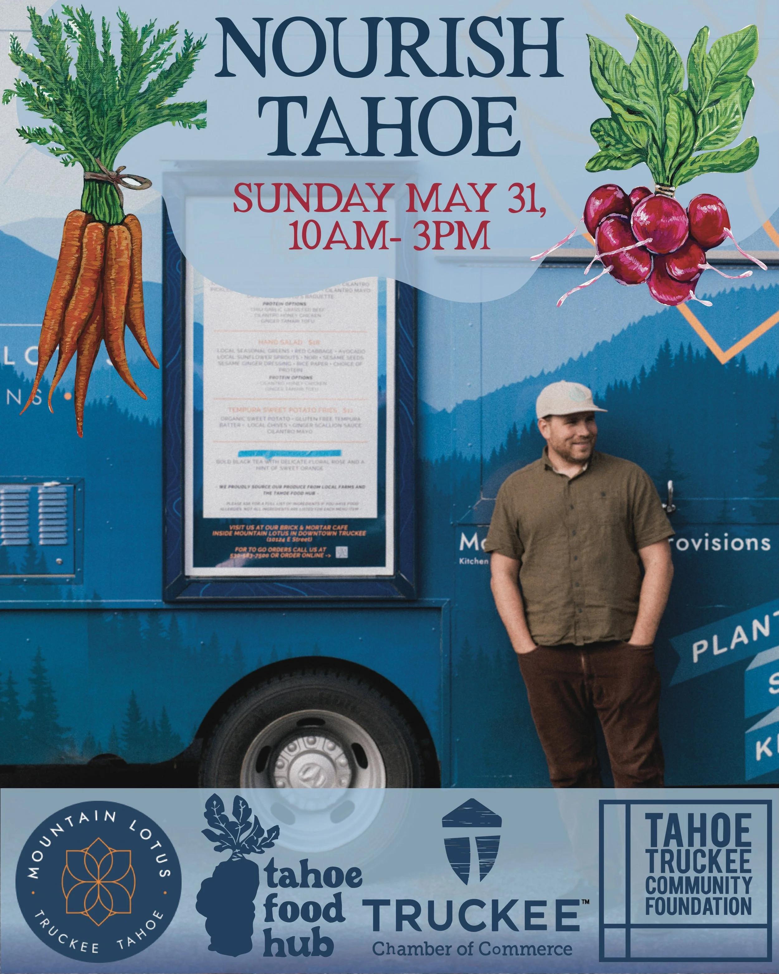 Meet the Vendors for NOURISH TAHOE! 🩵

Reminder: NOURISH TAHOE is THIS Sunday May 31st 10 AM to 3 PM at @mountainlotusyoga 

These awesome, local vendors will be a part of the pop-up farmer&rsquo;s market portion of the event:

✨ Sierra Valley Yaks 