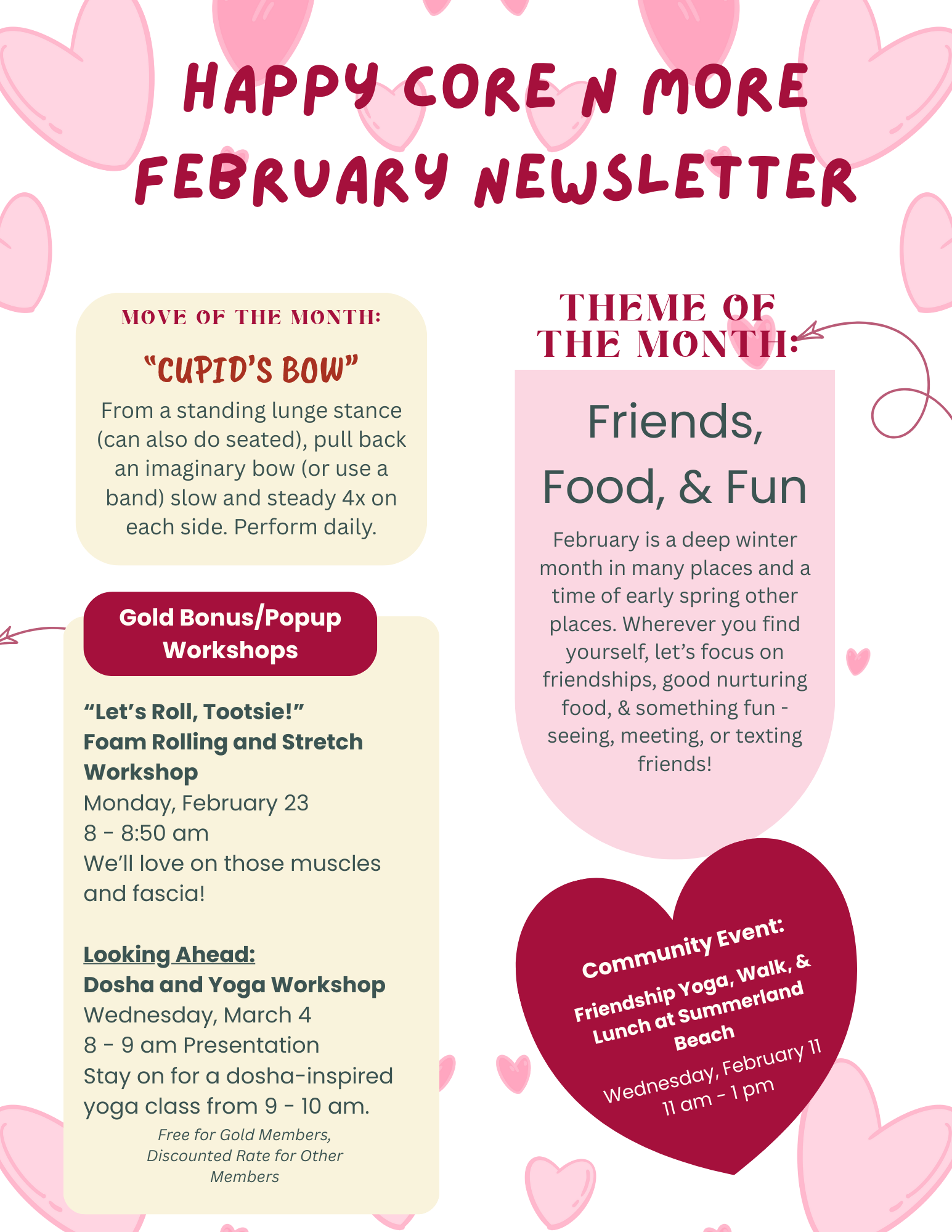 February 2026 Newsletter — Happy Core n More